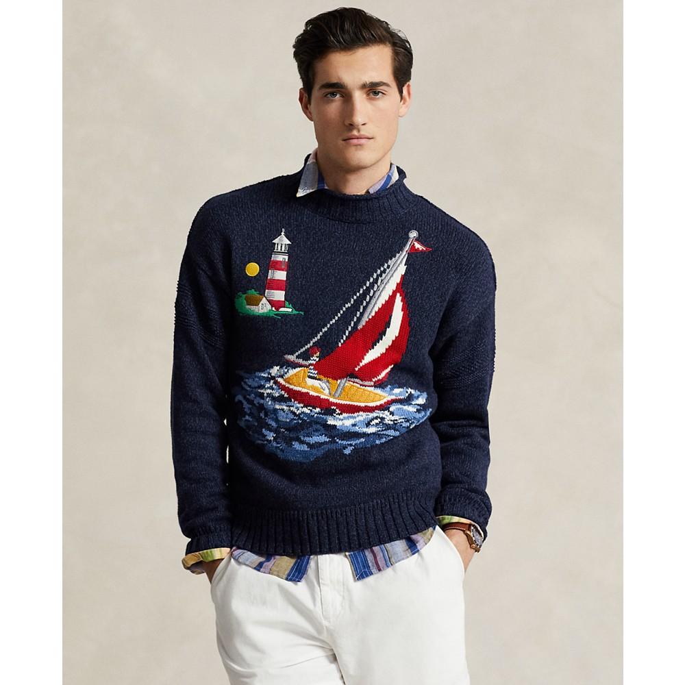 Ralph Lauren Men's Regular-Fit Sailboat Intarsia-Knit