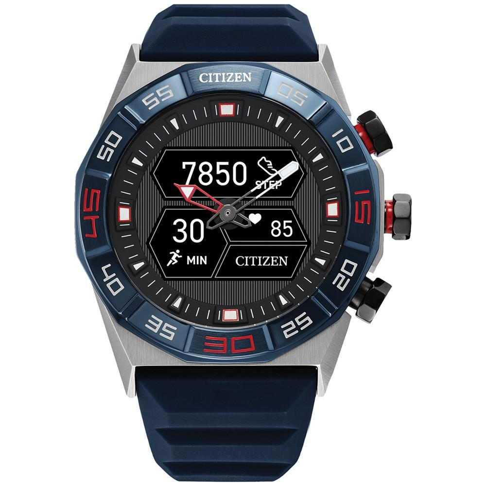 Citizen Men's CZ Smart Hybrid Blue Silicone Strap Smart Watch 44mm