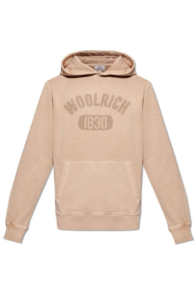 Woolrich Woolrich Long Sleeved Logo Printed Hoodie 1
