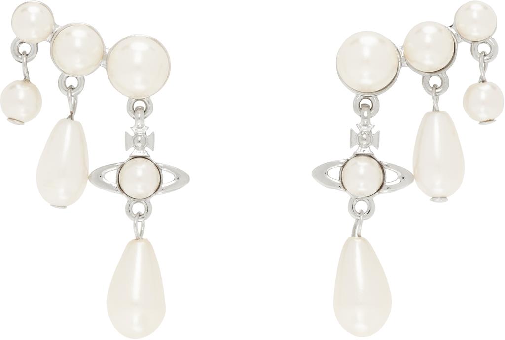 油彩『Vivien』 Vivienne Westwood Earrings Petite Orb Gunmetal 2.5 x 1.4cm w