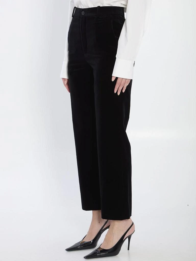 Yves Saint Laurent Saint Laurent Mid-Rise Velvet Pants 3