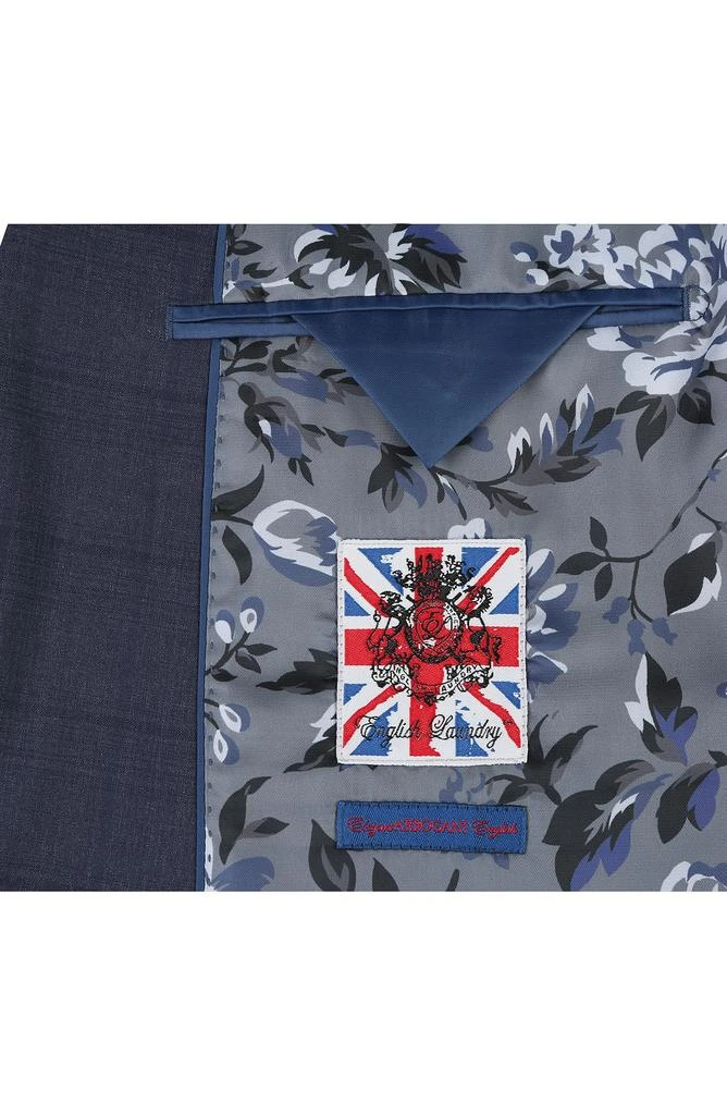English Laundry Plaid Trim Fit Peak Lapel Two-Piece Suit 4