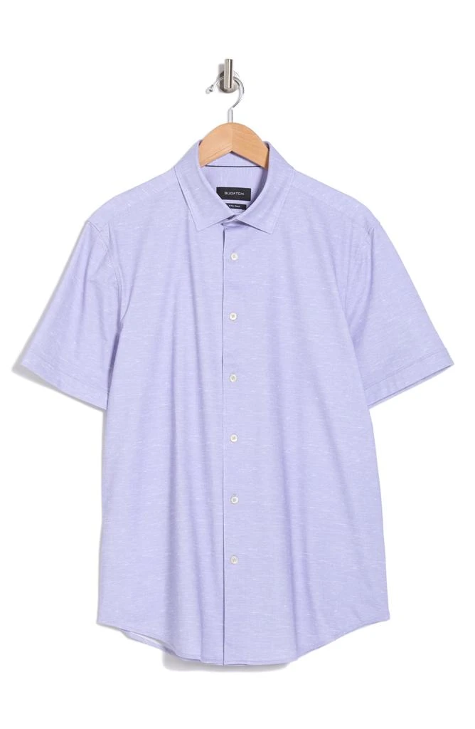 BUGATCHI Miles OoohCotton® Solid Short Sleeve Button-Up Shirt 3