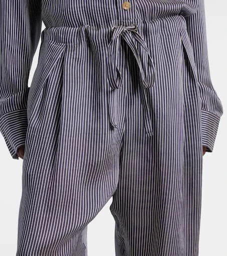 Khaite Trenton striped straight pants 4