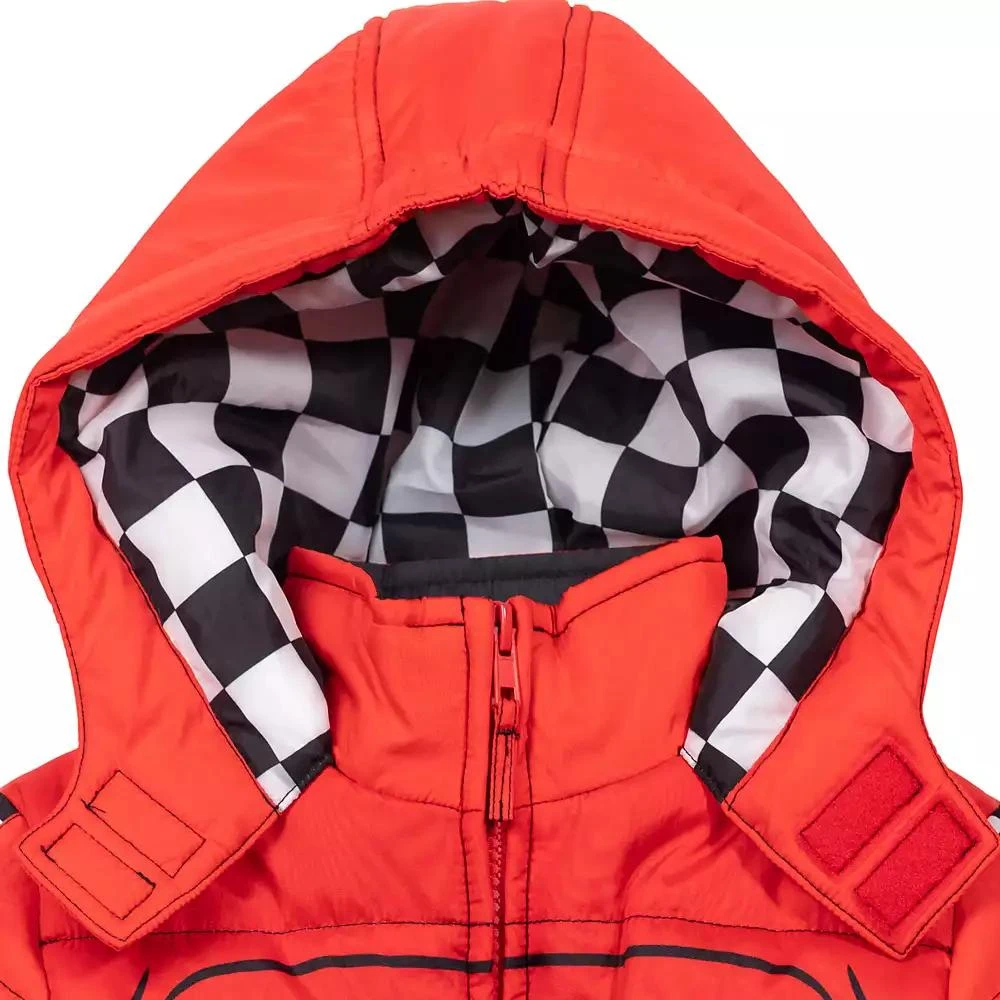 Disney Toddler Boys Pixar Lightning McQueen Zip Up Winter Coat Puffer Jacket 7
