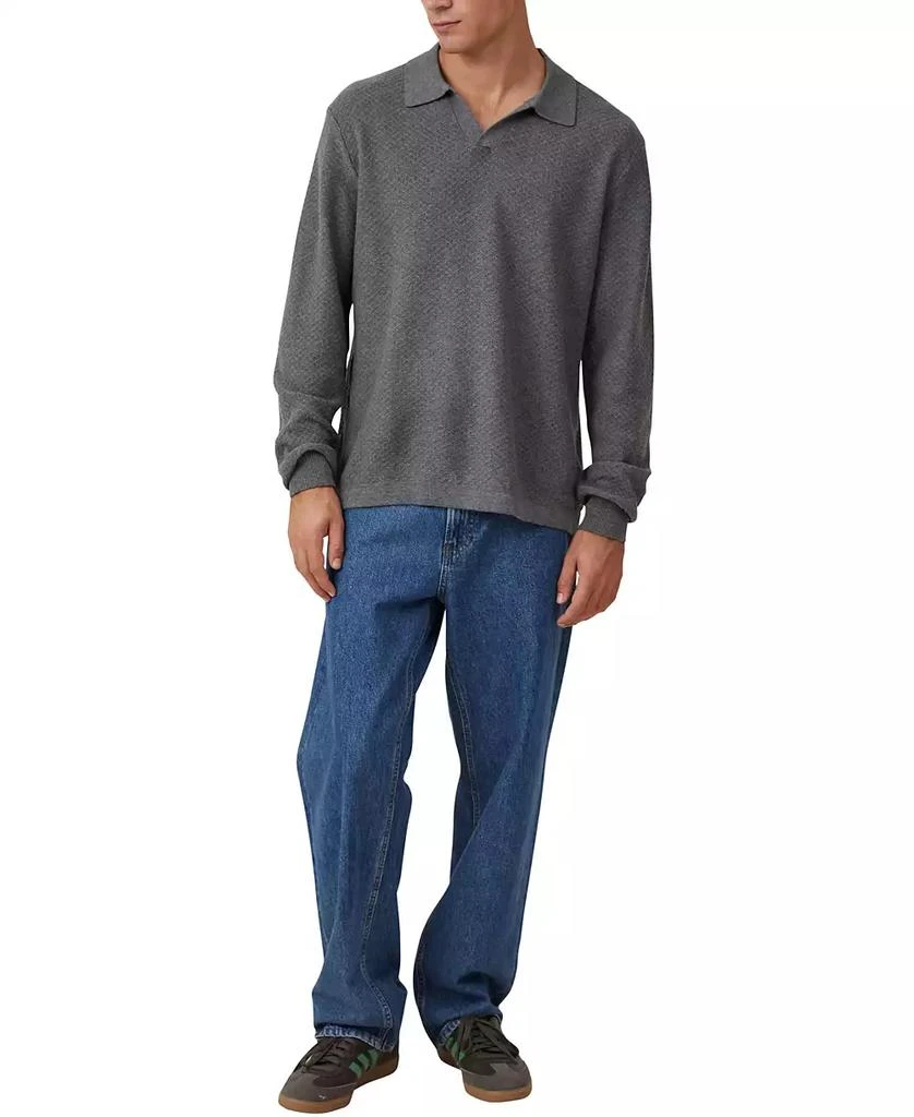 Cotton On Men's Jimmy Long Sleeve Polo 4