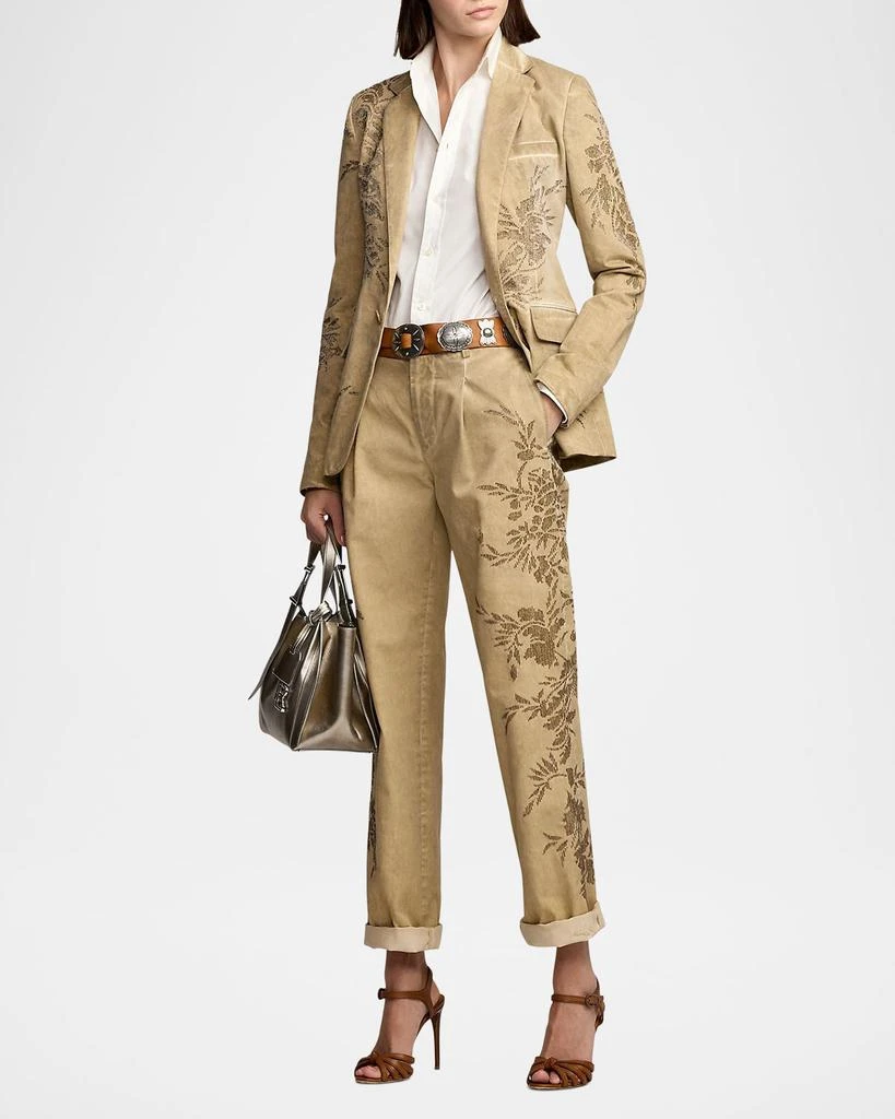 Ralph Lauren Parker Embellished Cotton Chino Jacket 2