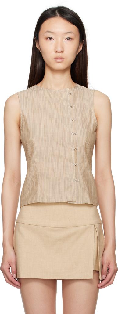 Paloma wool バラプリントのアイボリータンクトップ PALOMA WOOL バラ ストレッチ タンクトップ‌ - メルカリ