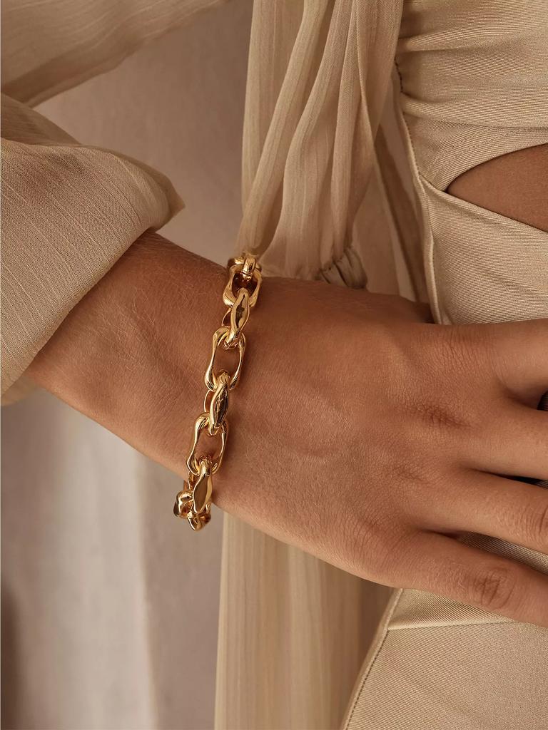 Amber Sceats Zagora Bessie 24K-Gold-Plated Chain Bracelet