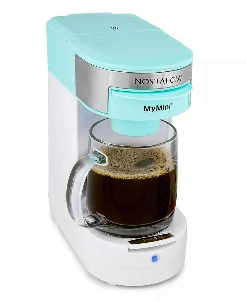Nostalgia Mymini 14 ounces Single Serve Coffee Maker, Brews K-Cup Other Pods, Tea, Hot Chocolate, Hot Cider, Lattes, Filter Basket Included 4