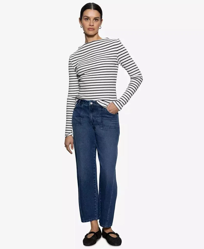 Sanctuary Women's Striped Boat-Neck Long-Sleeve T-Shirt 1