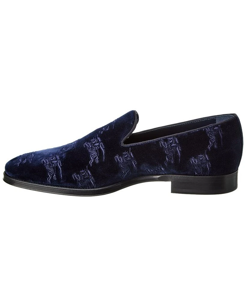 Burberry EKD Embroidered Velvet Loafer 2