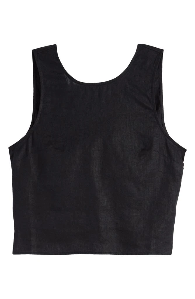Madewell Tie Back Scoopneck Linen Tank 5