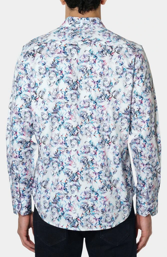 Robert Graham White Faded Floral Cotton Button-Up Shirt 2