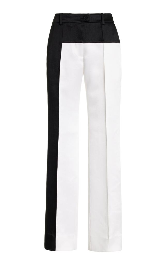 Peter Do Peter Do - Colorblock Twill Straight-Leg Pants - Black/white - S - Moda Operandi