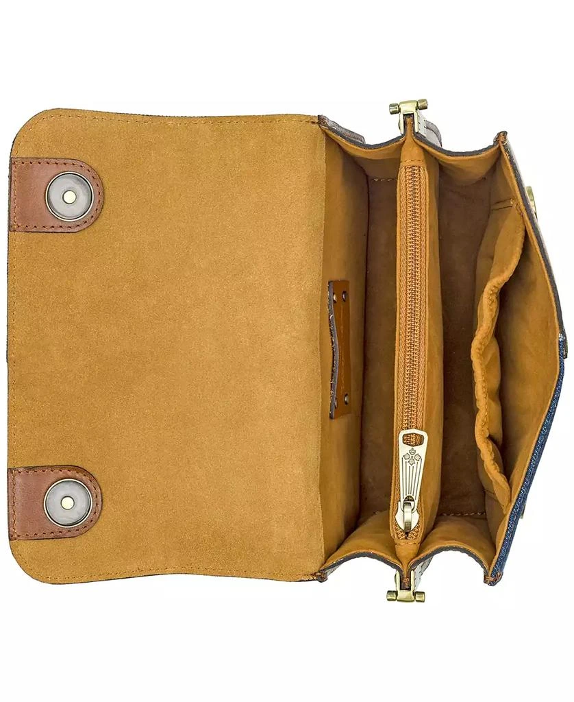 Patricia Nash Garnet Mini Leather and Denim Crossbody 4