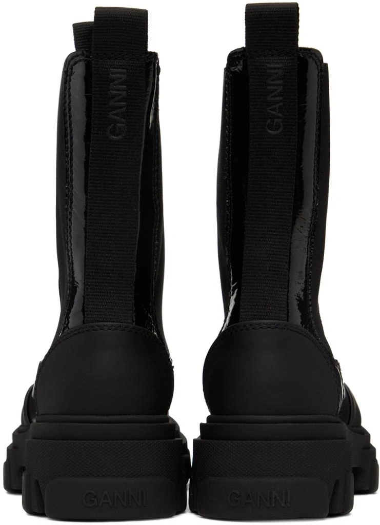 Ganni Black Cleated Mid Chelsea Boots 2