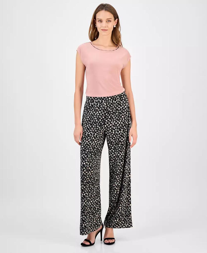 Kasper Women's Mid-Rise Wide-Leg Pull-On Pants
