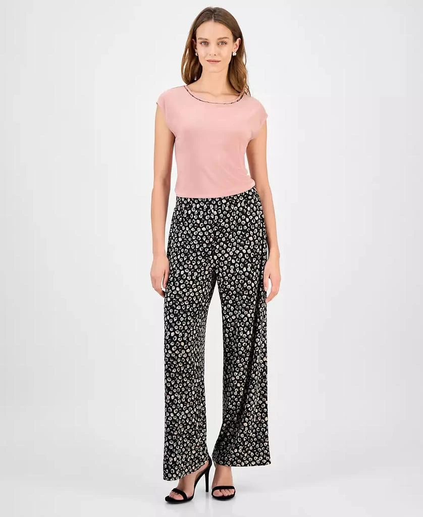 Kasper Women's Mid-Rise Wide-Leg Pull-On Pants 1