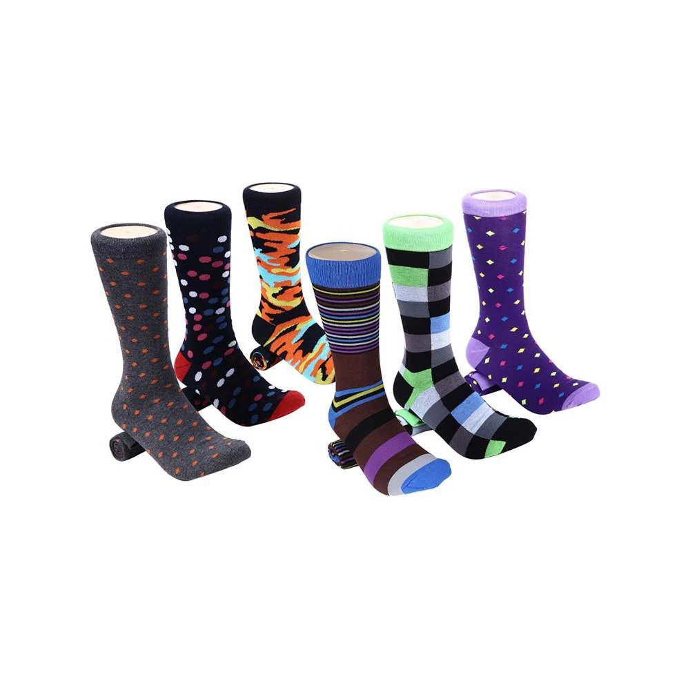Mio Marino Men's Bold Designer Dress Socks Pack of 6