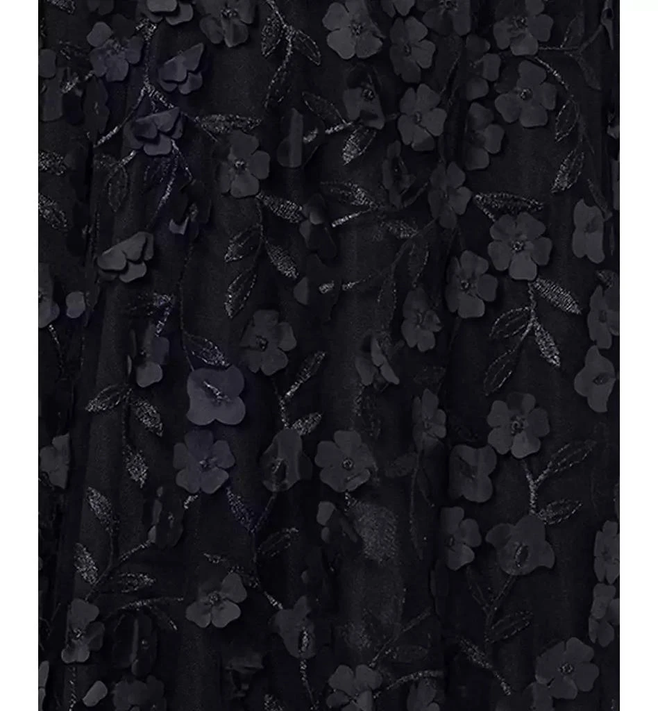 XSCAPE Mesh-Cutout Flower Gown 5