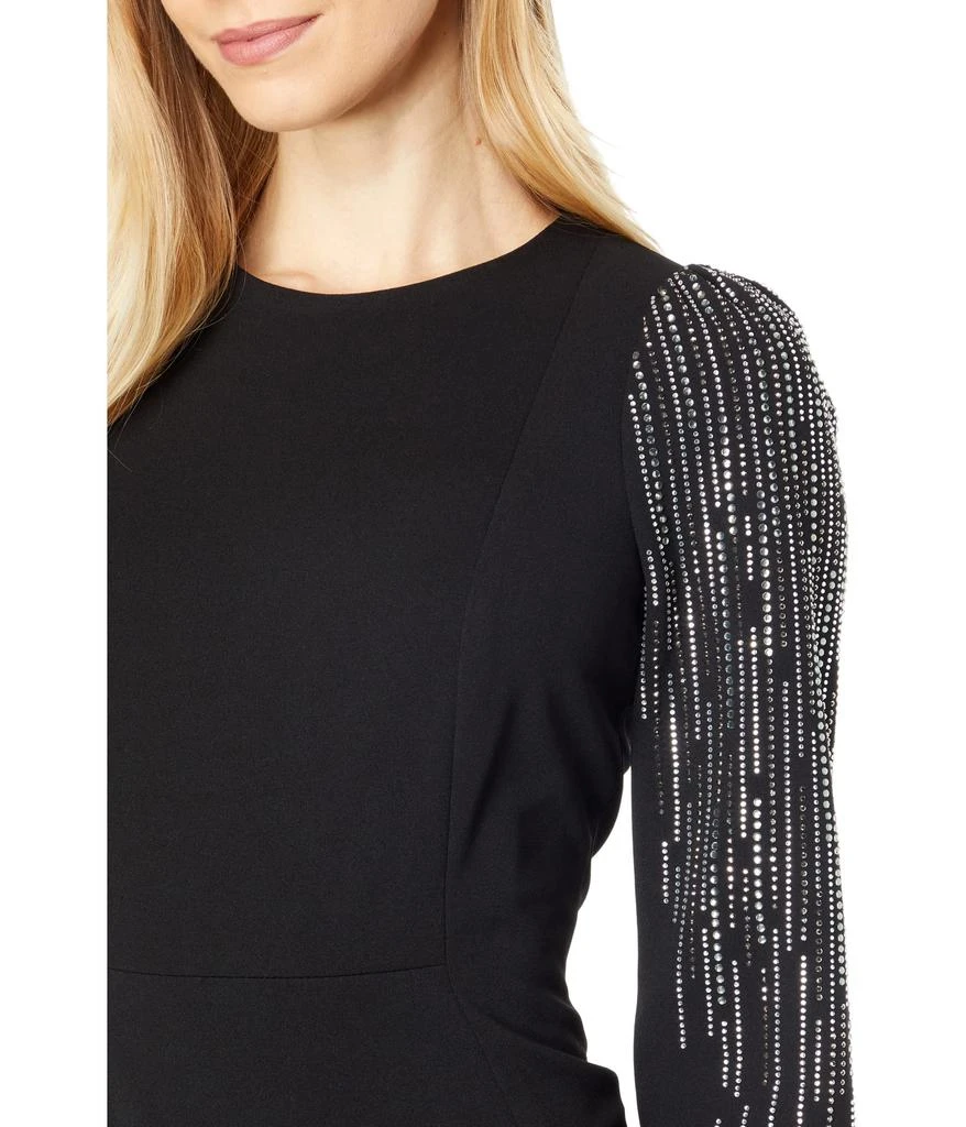 calvin klein beaded dress Margot Midi Beaded Dress in Porcelain Blue