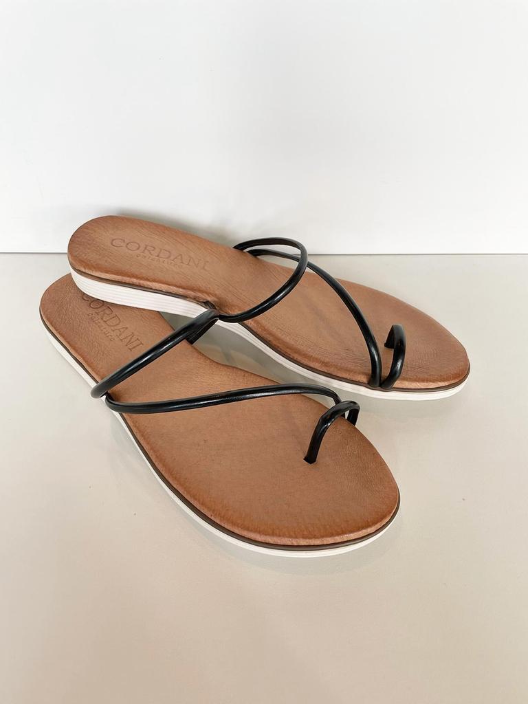 CORDANI Women Floria Leather Toe-Ring Sandal In Black