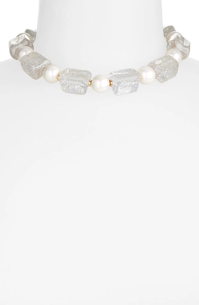 Nakamol Chicago Florite & Imitation Pearl Collar Necklace 2