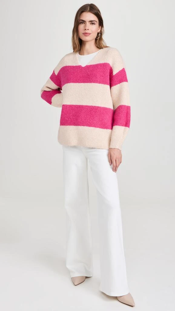 Endless Rose Fuzzy Striped Oversized Sweater 4