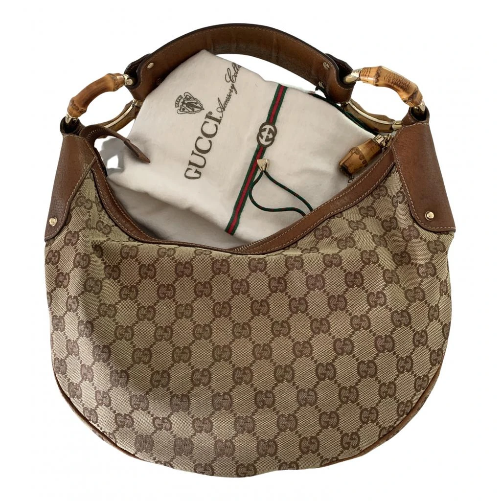 Gucci Gucci Bamboo Ring cloth handbag 1