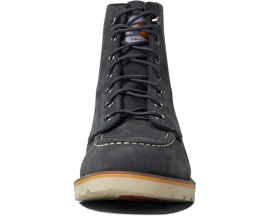 Carhartt FW6027-W Boots Women
s 10 Dark Gray Nubuck Leather 6" Moc Toe ZPO2994 3