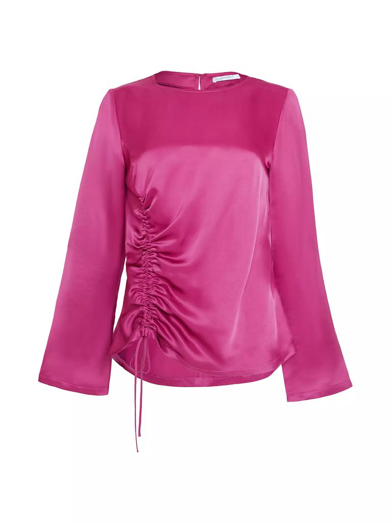 Santorelli Fabi Satin Ruched Top