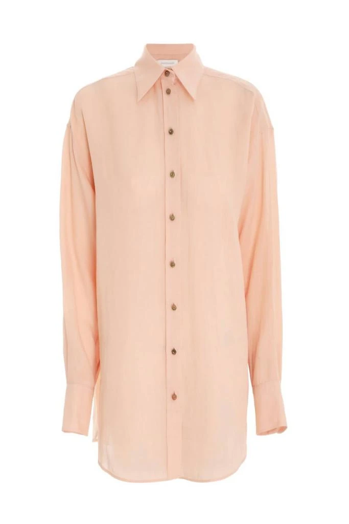 Zimmermann Women's Wonderland Button Up Shirt In Blush 2