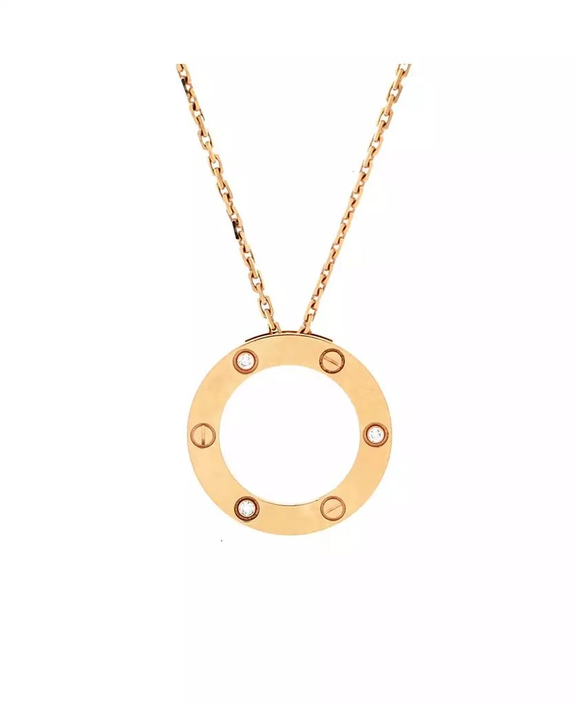 Cartier 3 Diamonds Love Pendant Necklace 4