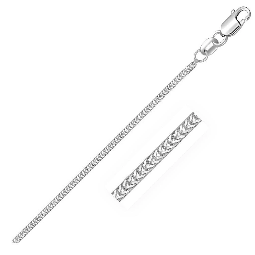 FASHNZFAB 14k White Gold Foxtail Chain (1.00 mm)