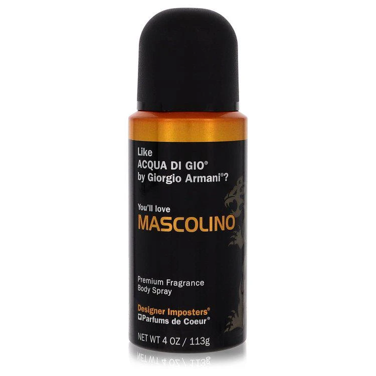 PARFUMS de COEUR 2pcs Combo Designer Imposters Mascolino by  Body Spray 4 oz Men 1