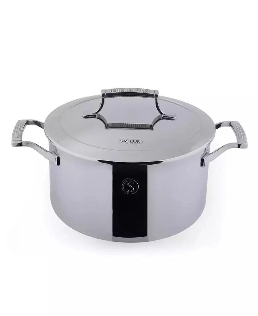 SAVEUR SELECTS Voyage Series Tri-Ply Stainless Steel 6-Qt. Stockpot