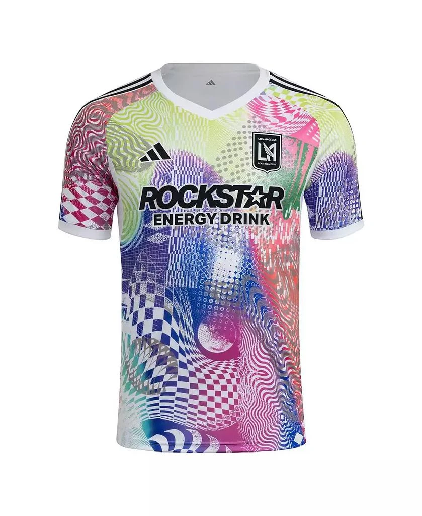 Adidas Men
s White LAFC 2025 Pride Pre-Match Jersey 2