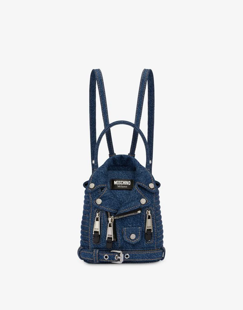 Moschino Mini Denim Biker Backpack 1
