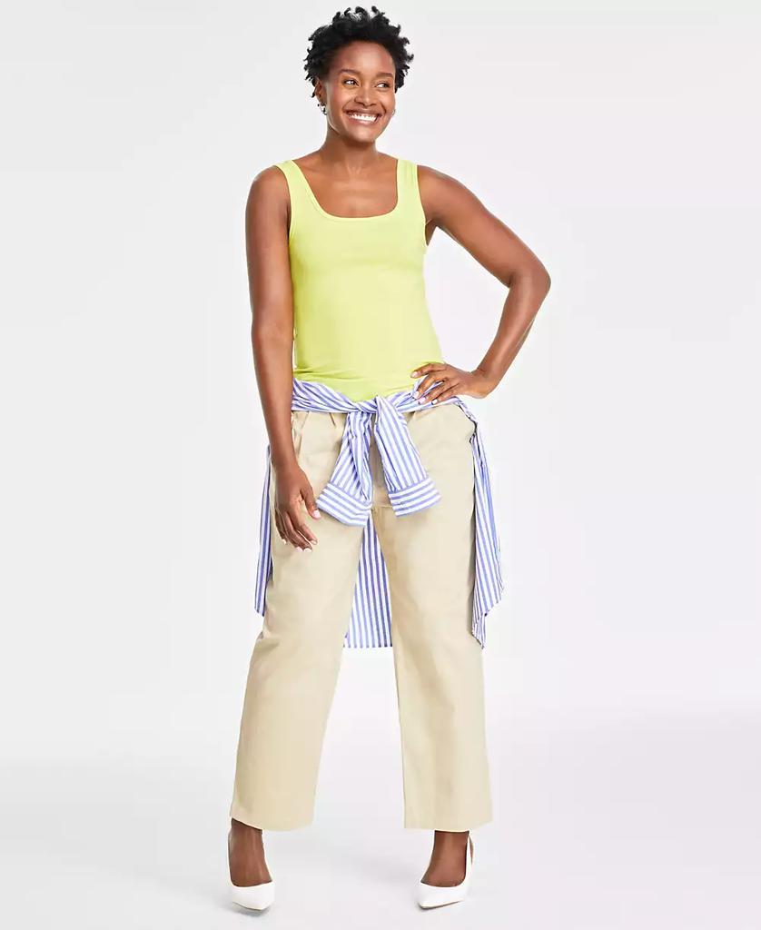 On 34th Women's Ribbed Square-Neck Tank, Created for Macy's