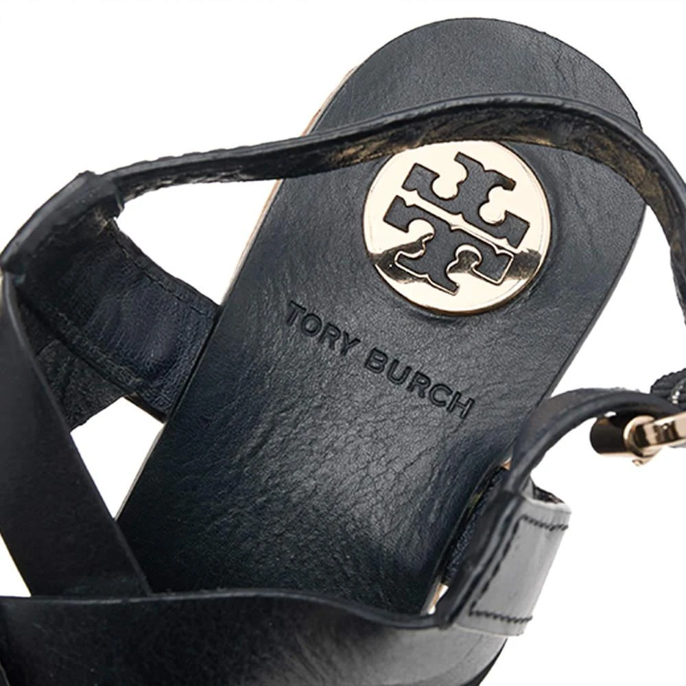 Tory Burch Tory Burch Black Leather Cork Wedge Strappy Platform Sandals Size 38 7