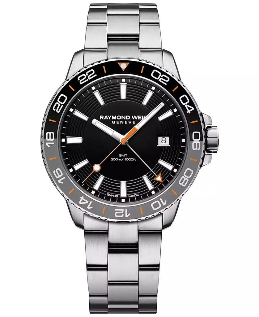Raymond Weil Men's Swiss Tango GMT Stainless Steel Bracelet Watch 42mm 1