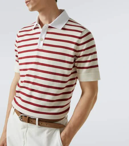 Brunello Cucinelli Striped cotton polo shirt 5