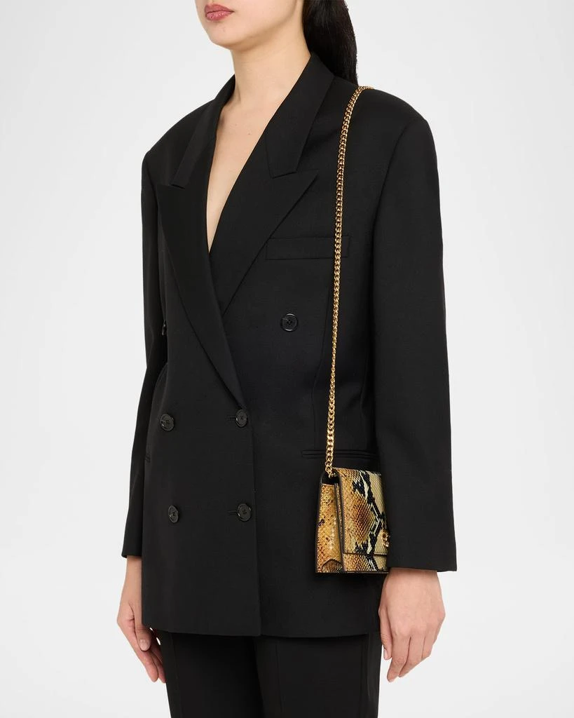 McQueen Small Skull Python-Embossed Crossbody Bag 2