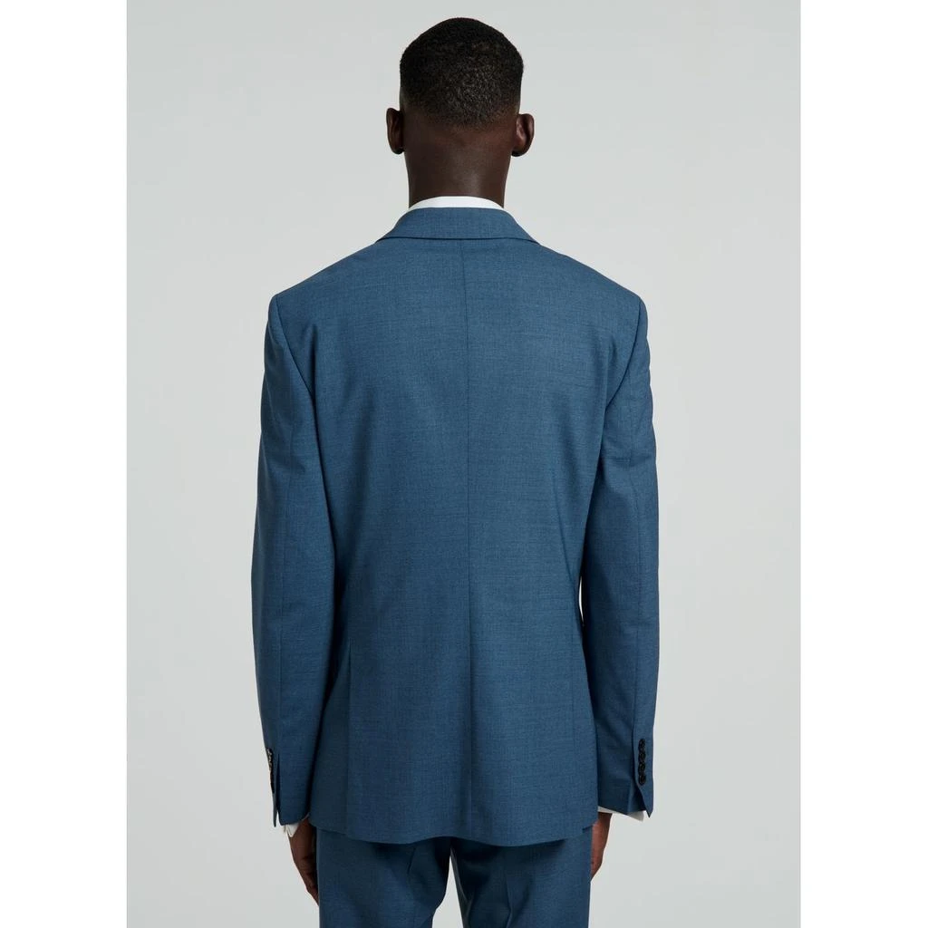 Fursac Veste De Costume En Serge De Laine - Bleu Chiné - Homme 4