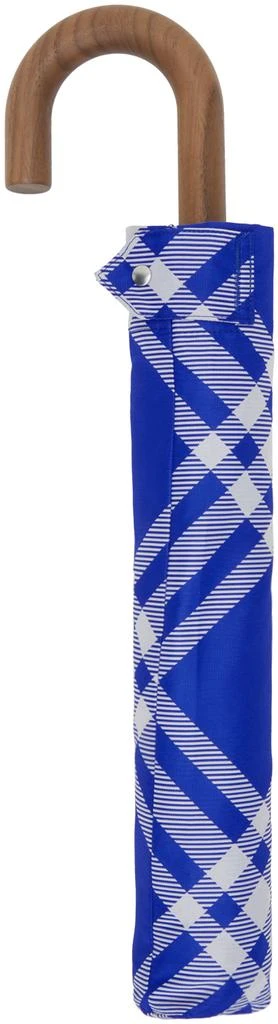 Burberry Blue & White Check Folding Umbrella 1