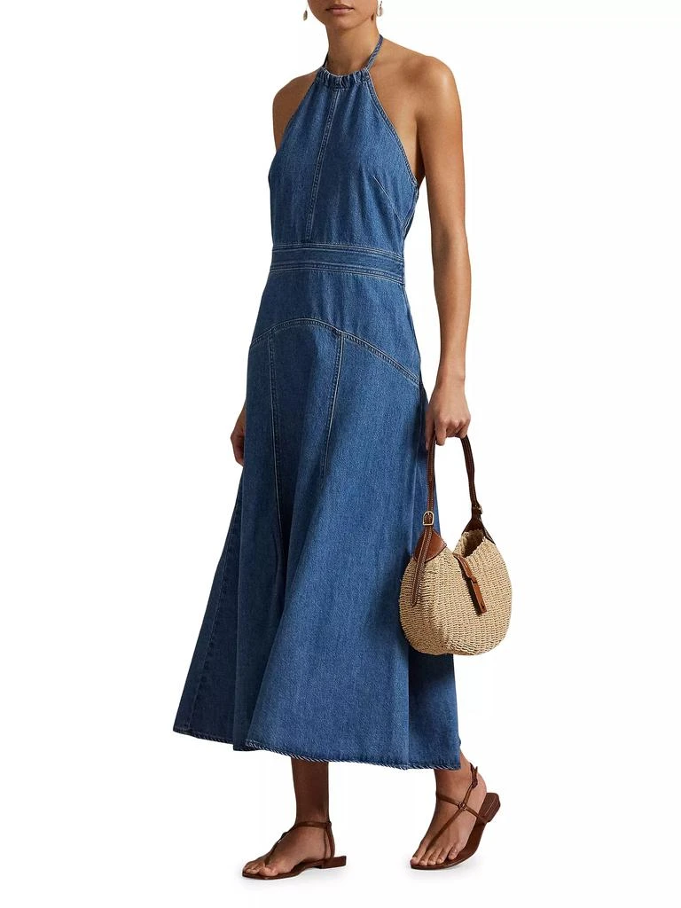 Ralph Lauren Denim Halter Midi-Dress 2