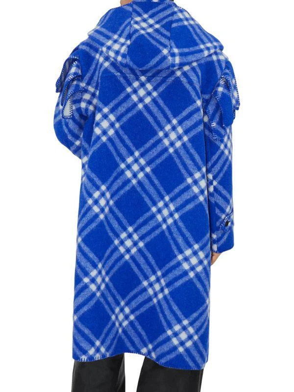 Burberry Check Hooded Wool Coat 2