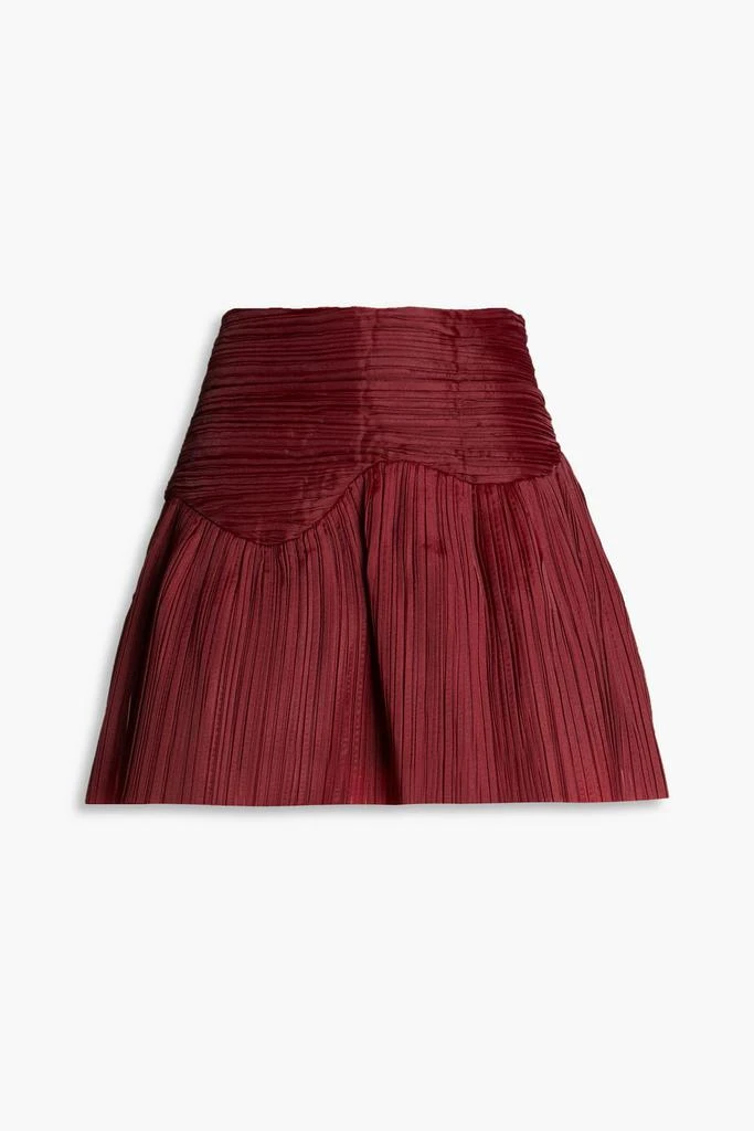 Aje Laurier Wave plissé-organza mini skirt 1