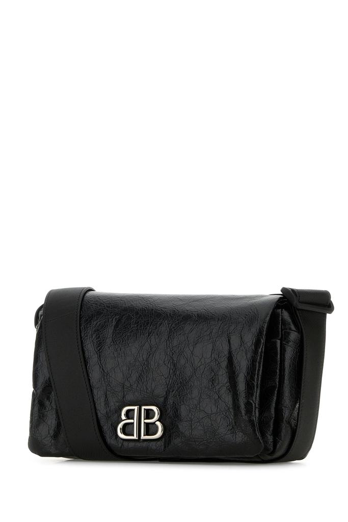 Balenciaga Black leather small Monaco crossbody bag